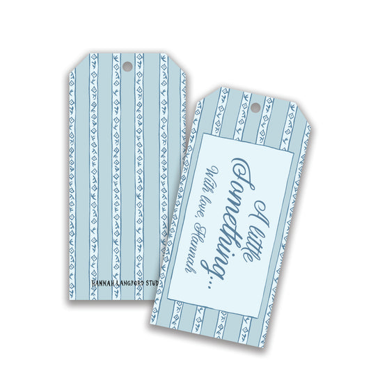 Blue Block Print Gift Tags