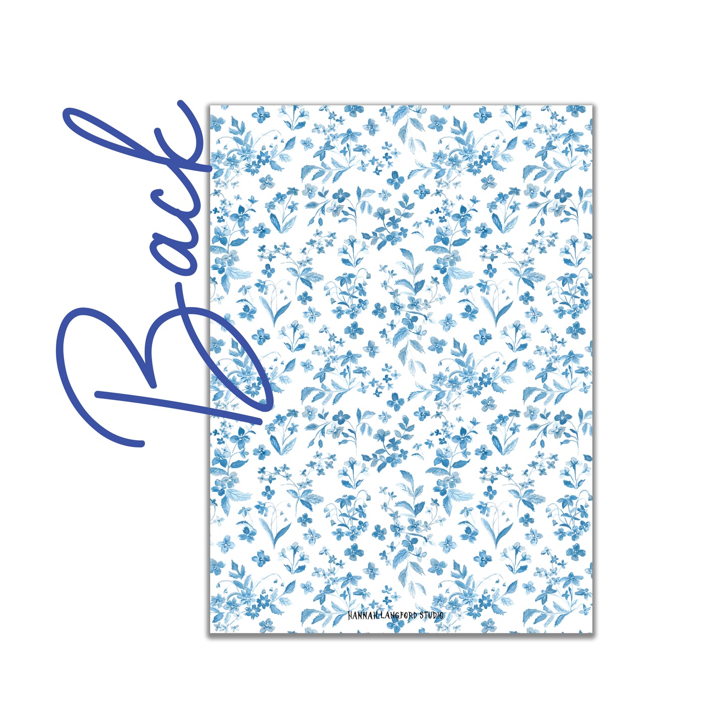 Blue Watercolor Floral Invite