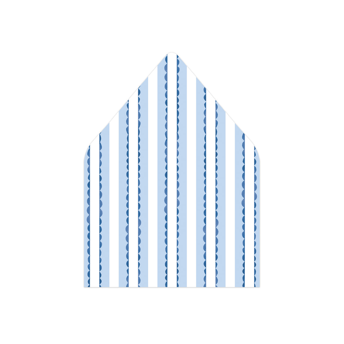 Blue striped envelope liner.