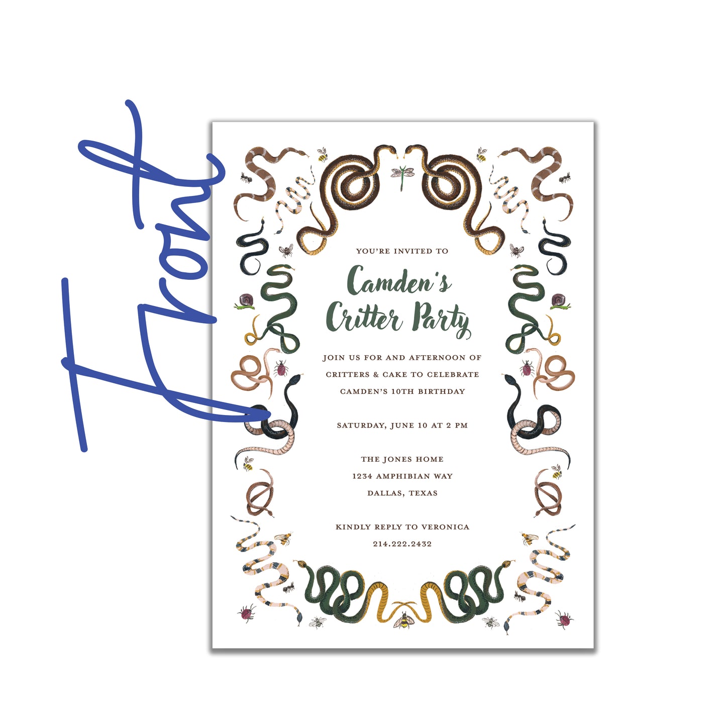 Critter Party Invite