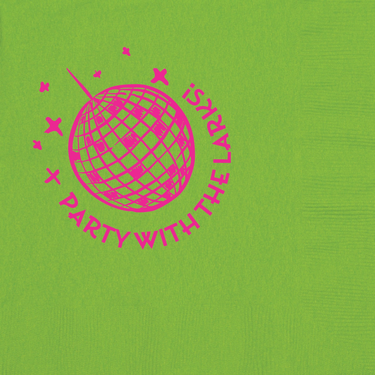 disco beverage napkin featuring a groovy disco ball