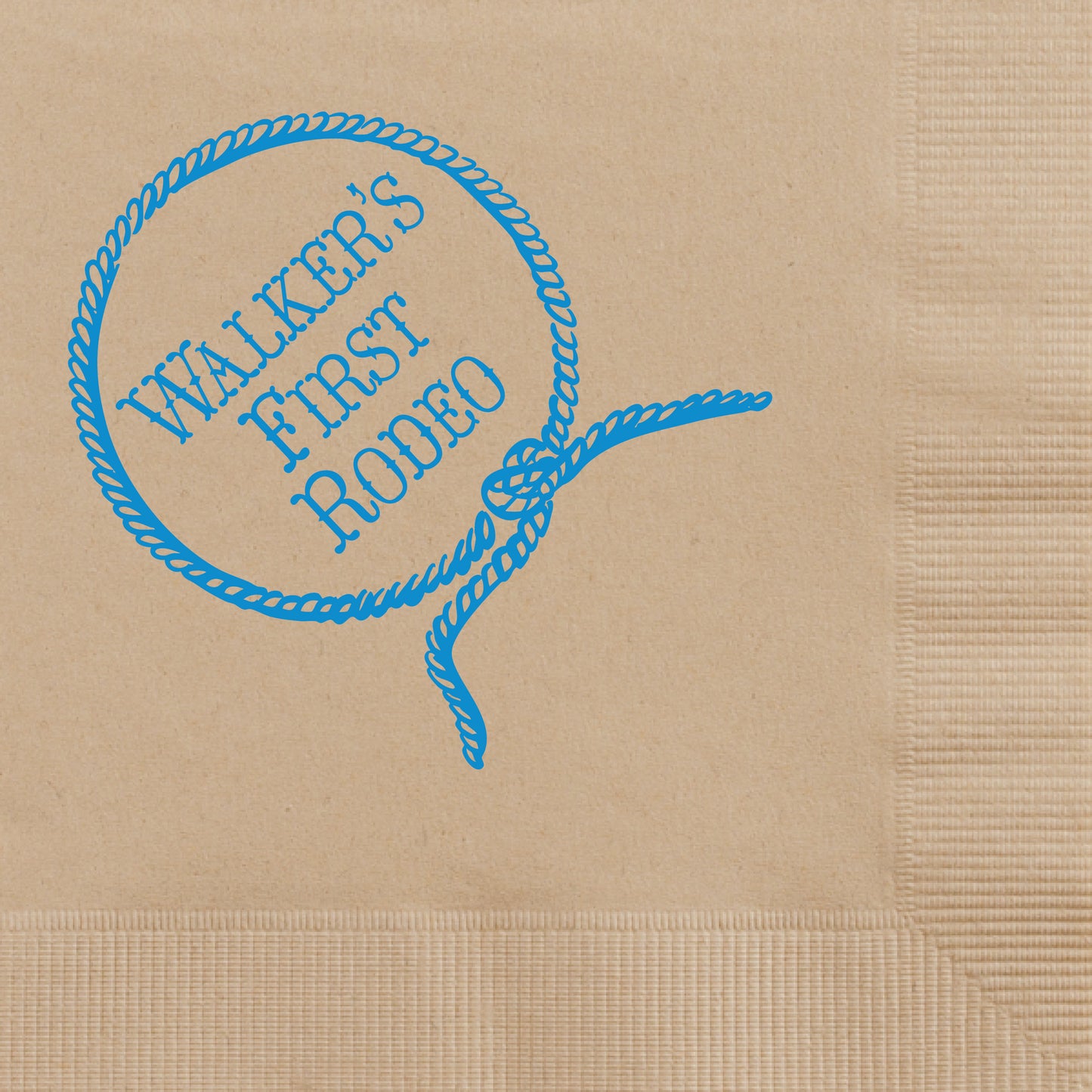 western personalizable beverage napkin design