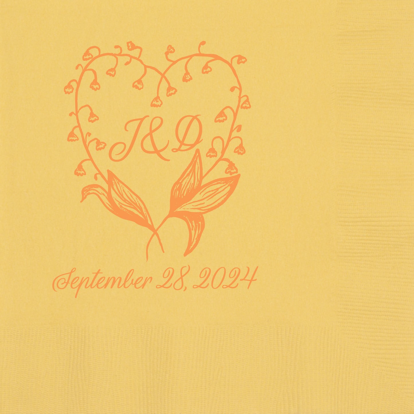 lily of the valley inspired beverage napkins.