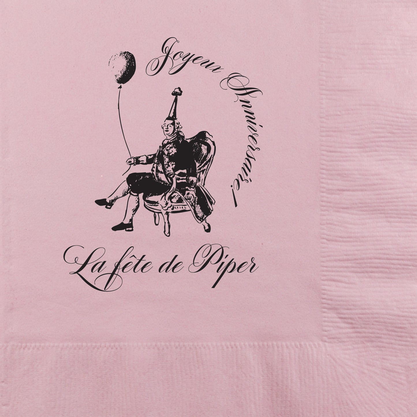 beverage napkins with a french inspired Louis XVI Design