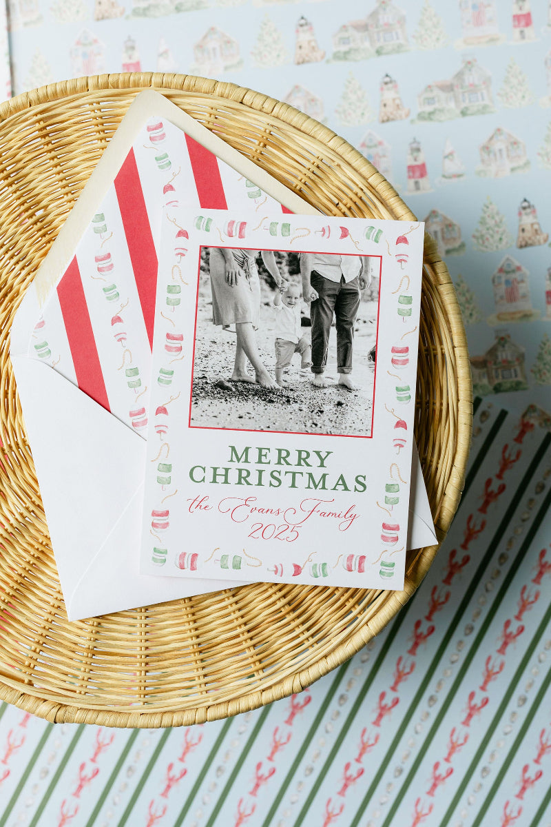Buoys Coastal Christmas Card