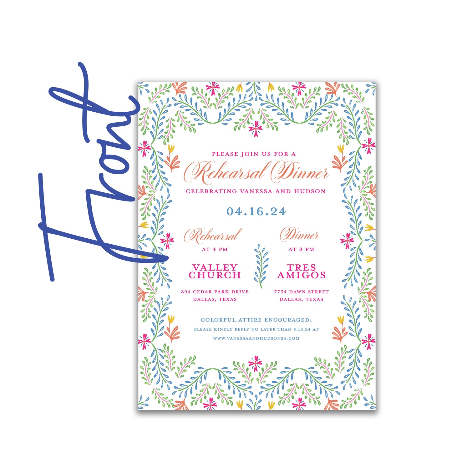 Colorful Botanical Invite
