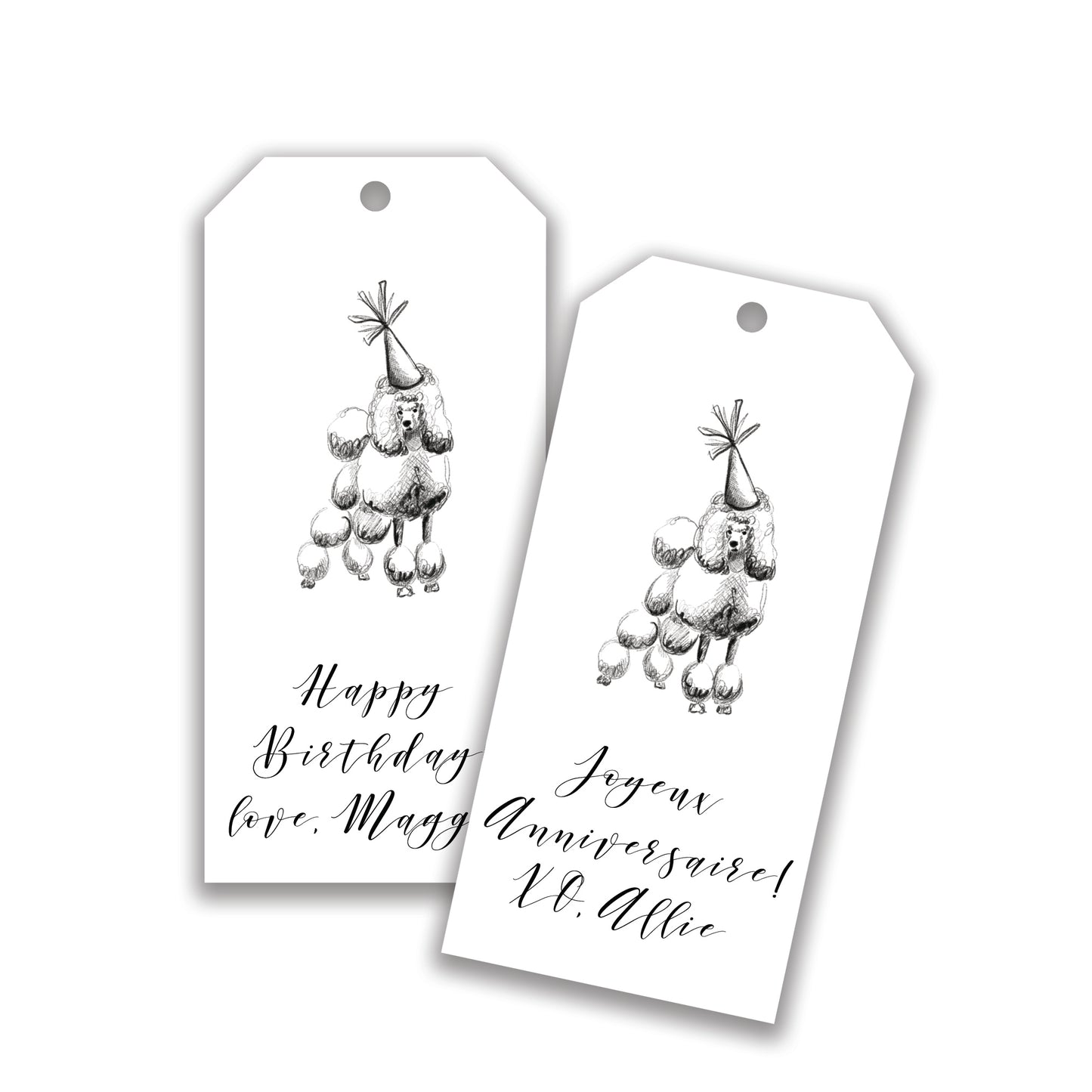 Party Poodles Gift Tags