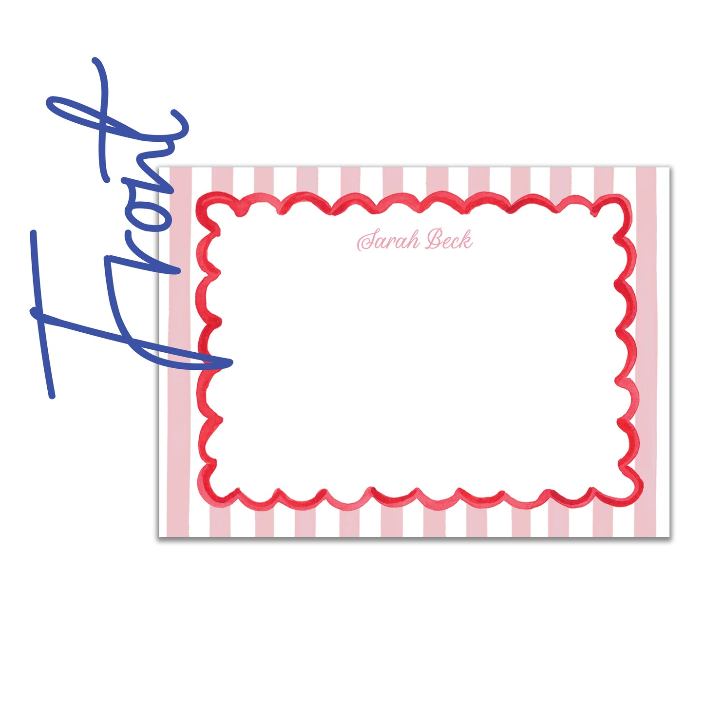 Pink Scallop Stationery