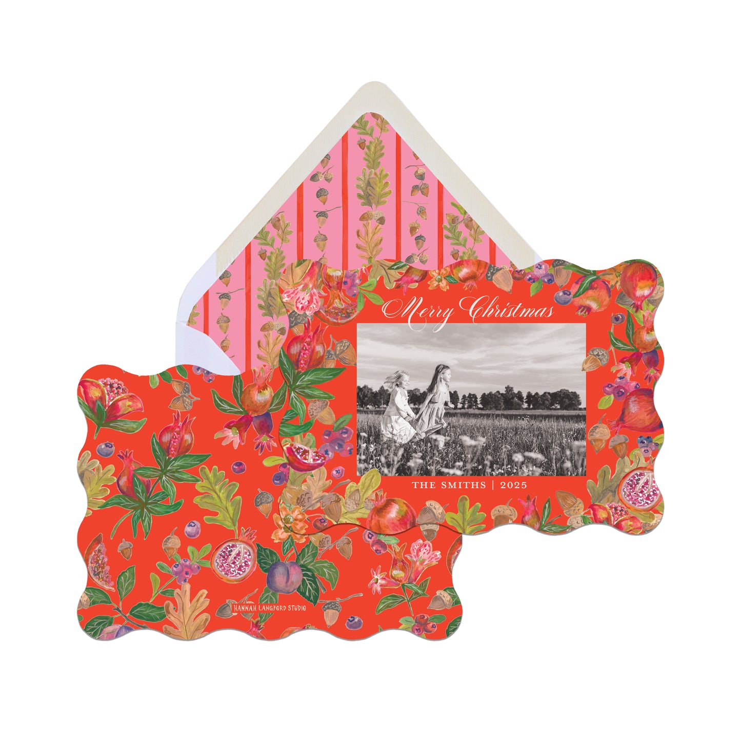 Pomegranate Christmas Card
