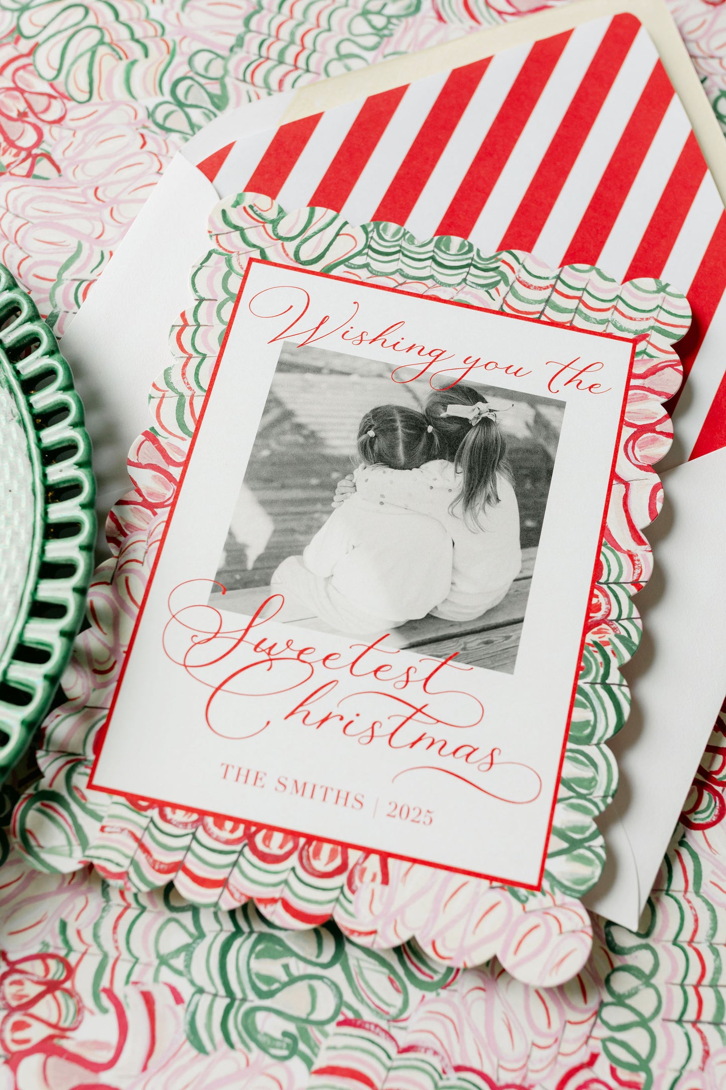 Ribbon Candy Christmas Card