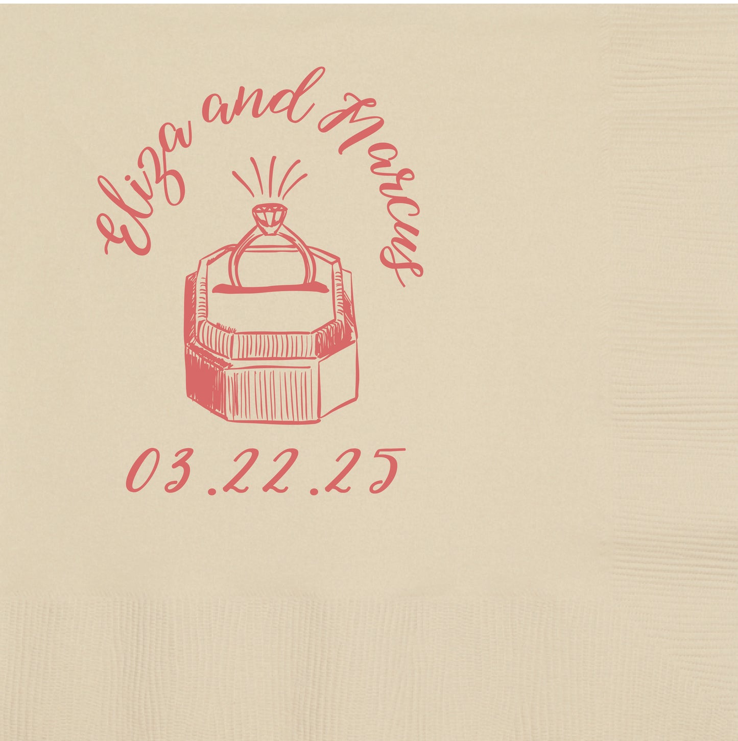 engagement party beverage napkins