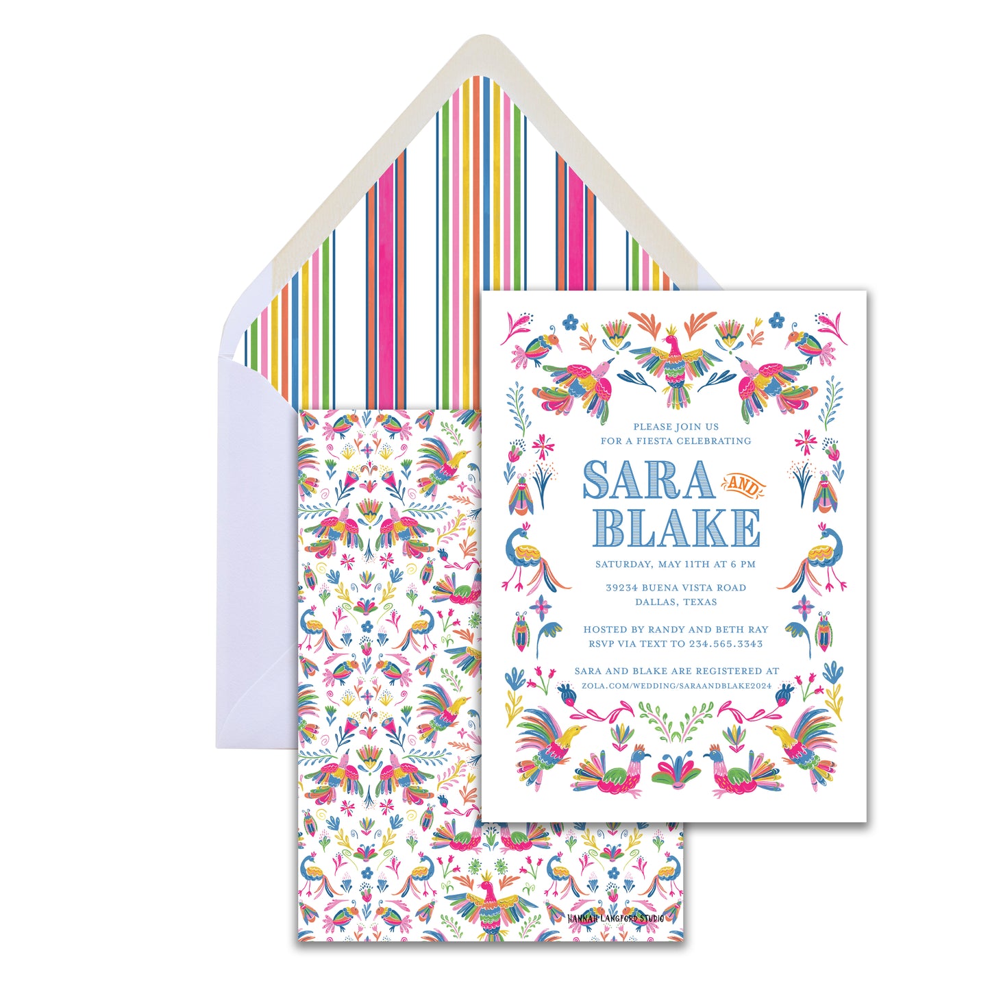 Colorful Otomi Invite