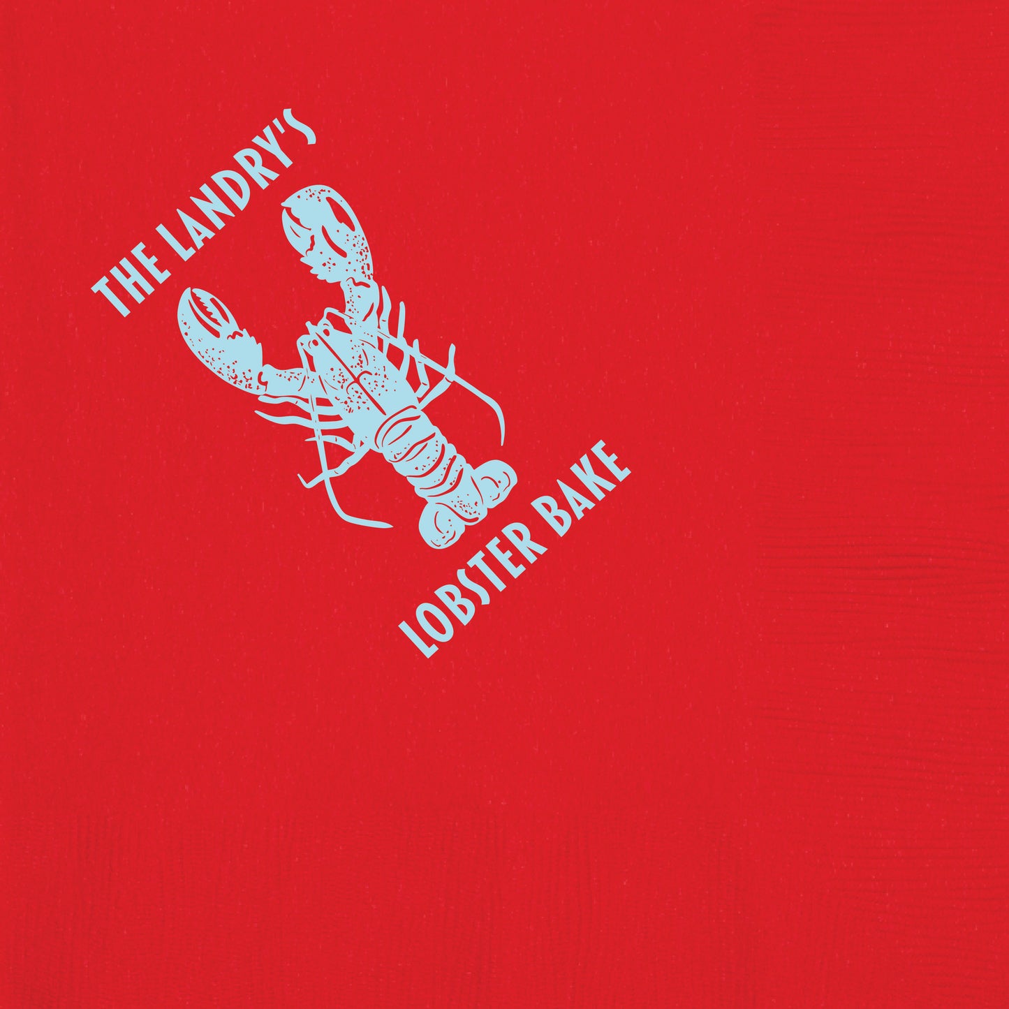a lobster beverage napkin design