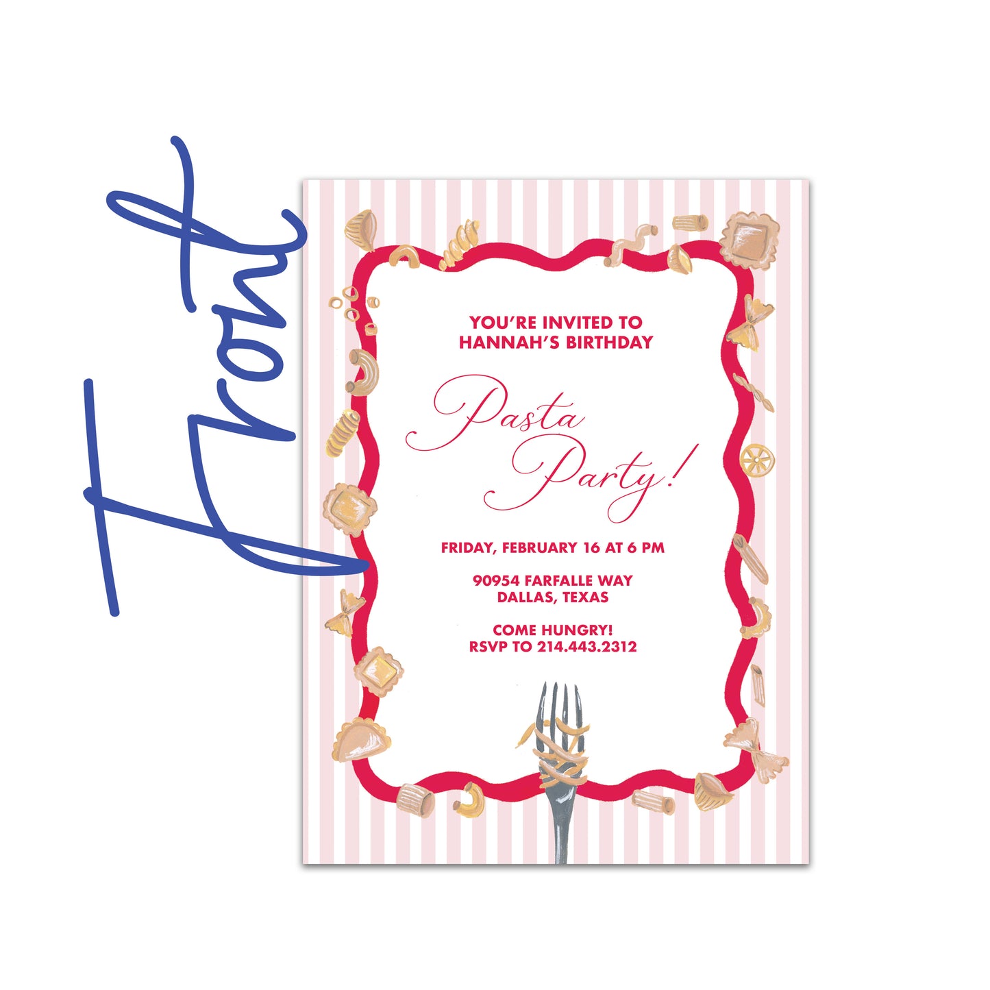 Pasta Party Invite
