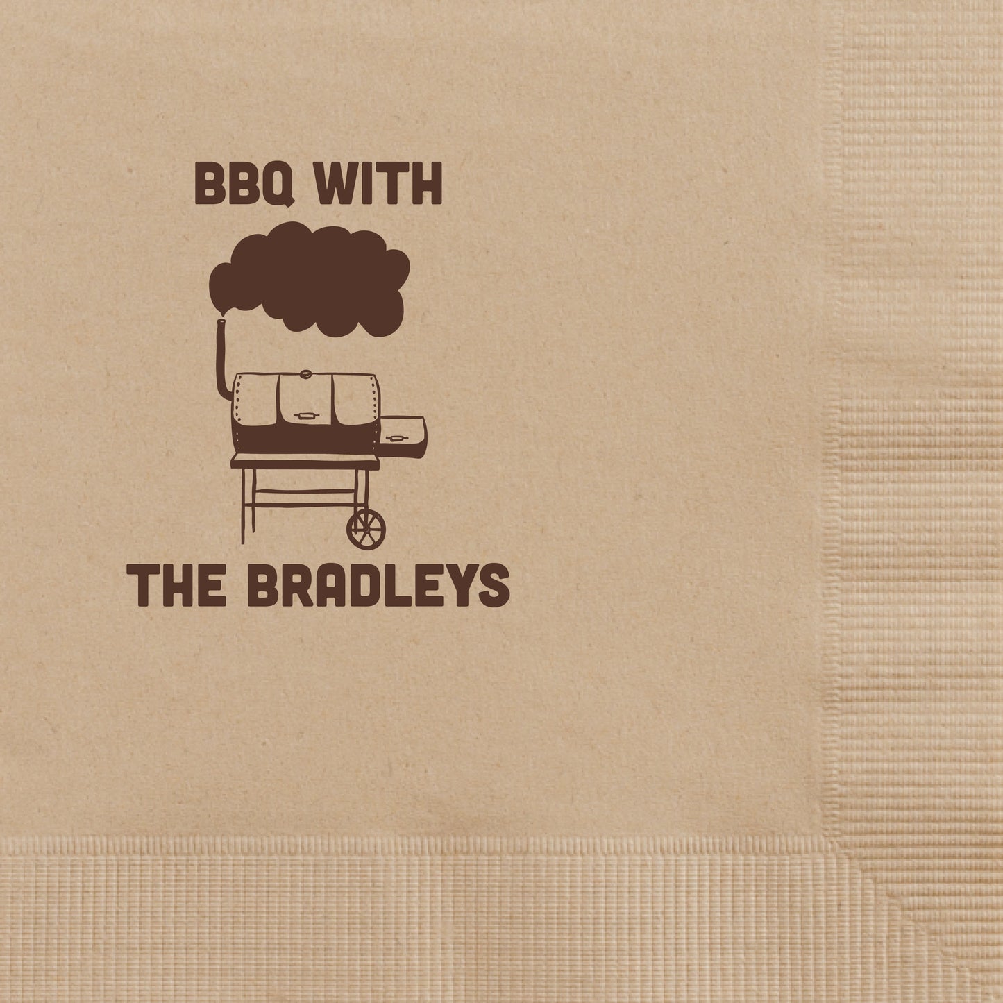 beverage napkins with a bbq party design