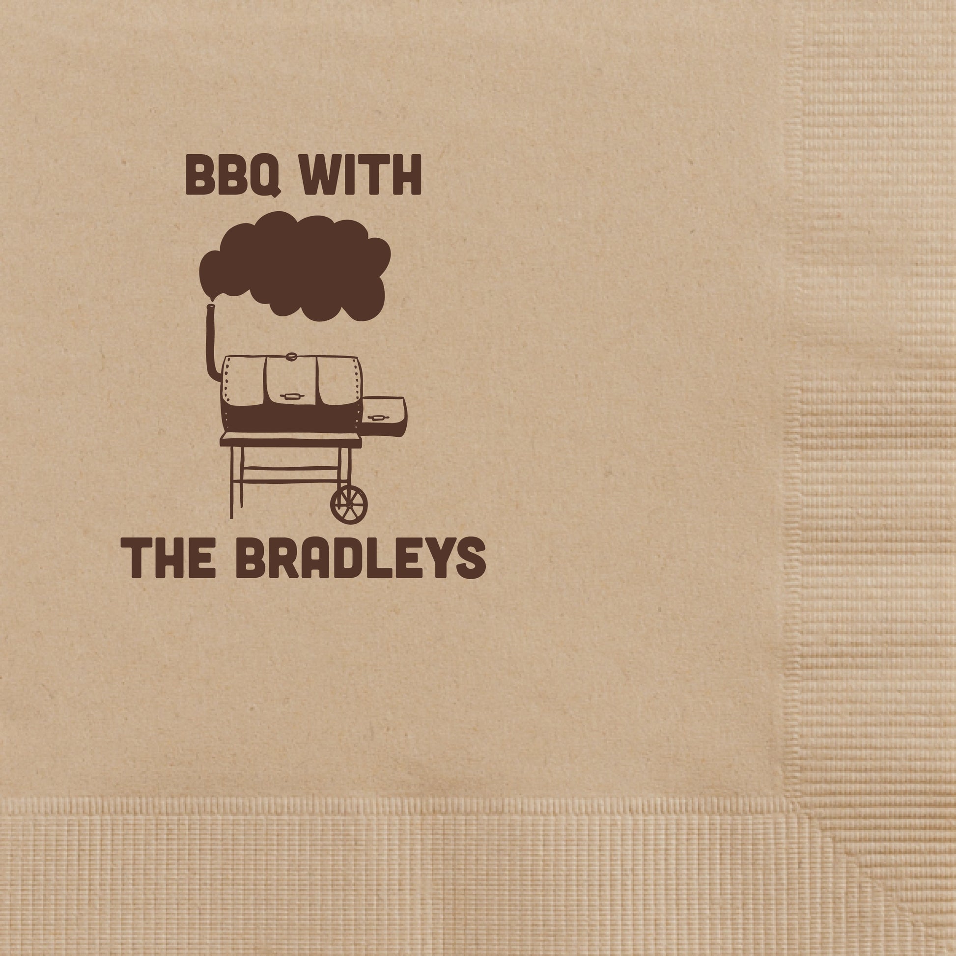 beverage napkins with a bbq party design