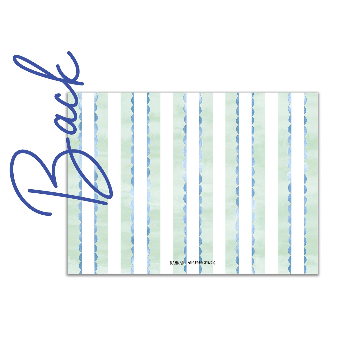 Blue Beaded Border Stationery