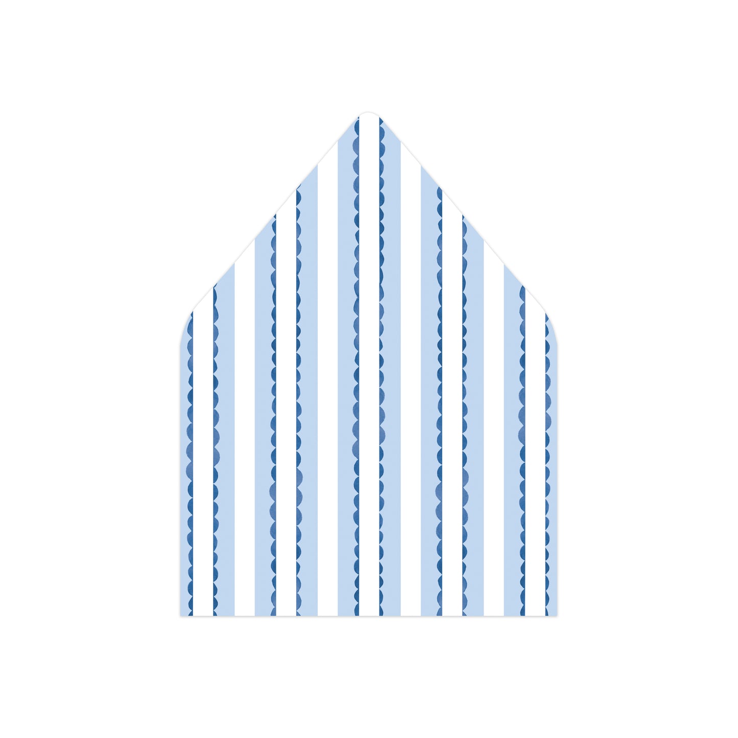 Blue striped envelope liner.