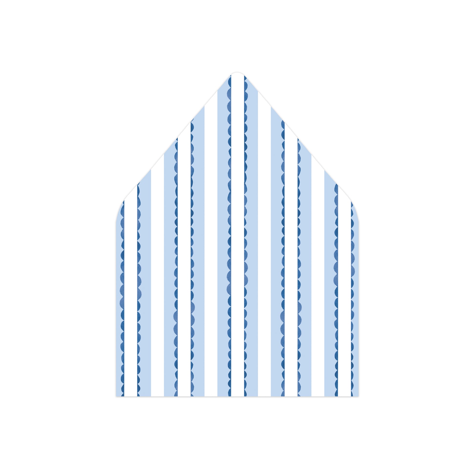 Blue striped envelope liner.