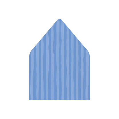 A blue striped envelope liner.