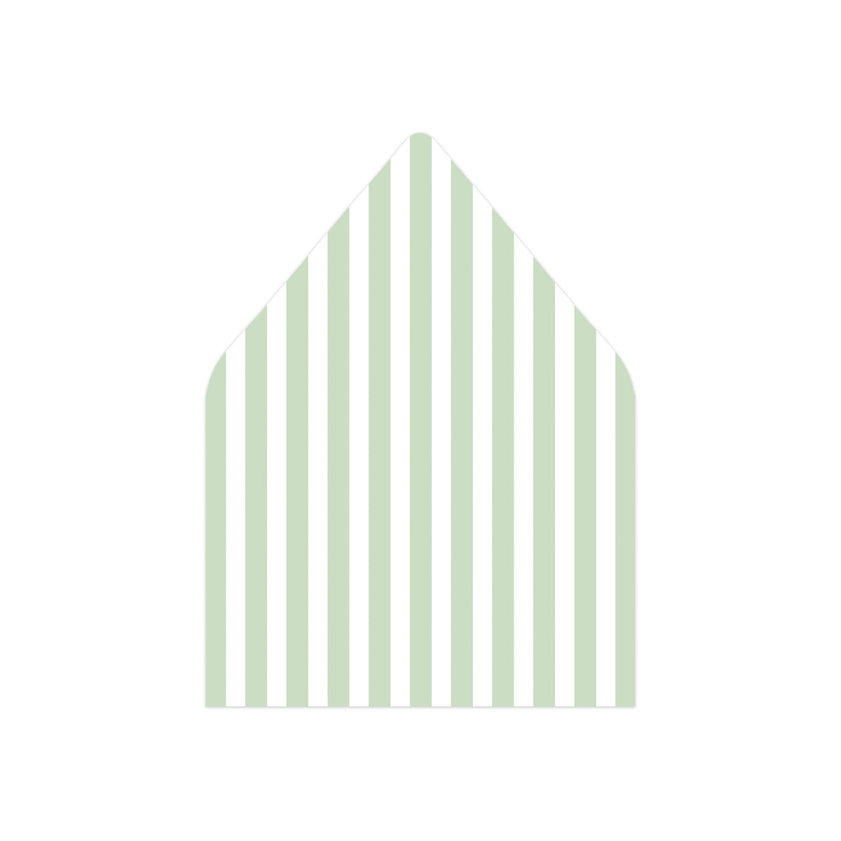 A green and white striped envelope liner.