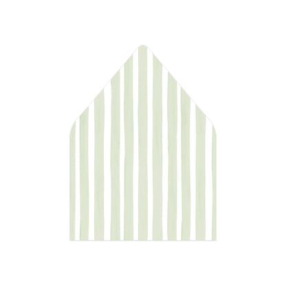 Green Striped envelope liner