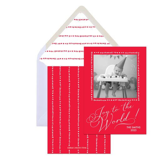 Dot Border Christmas Card