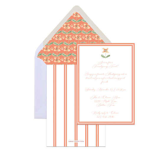 Autumn Floral Invite