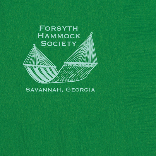 beverage napkins with a hammock illustration