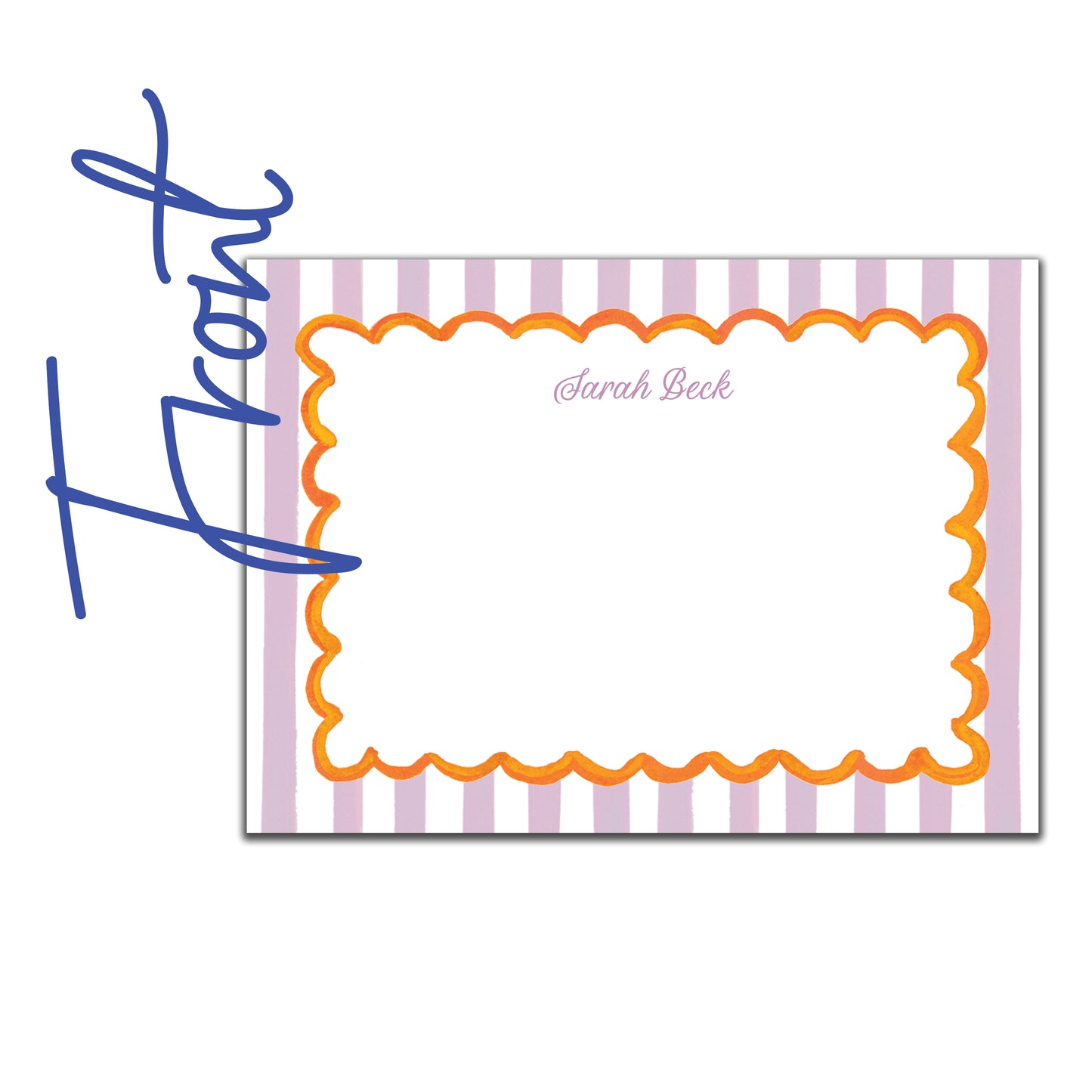 Lavender Scallop Stationery