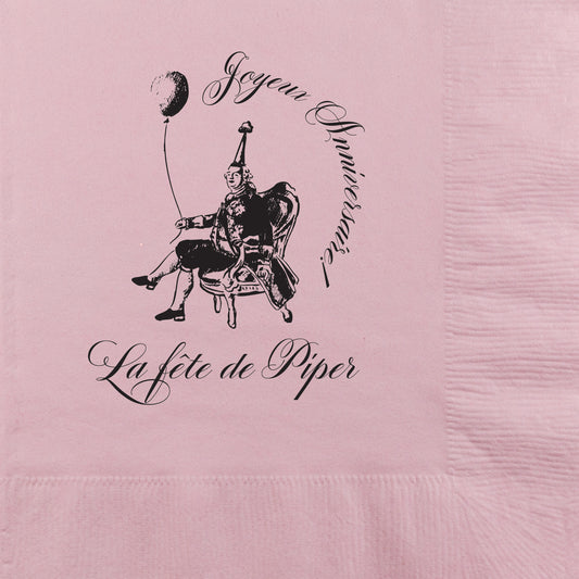 beverage napkins with a french inspired Louis XVI Design