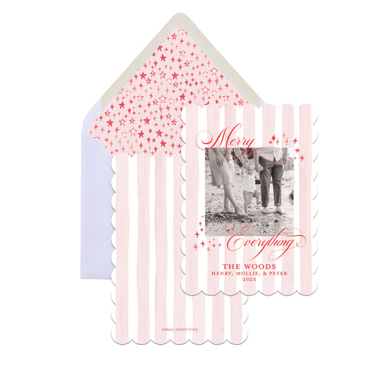 Peppermint Stripe Christmas Card