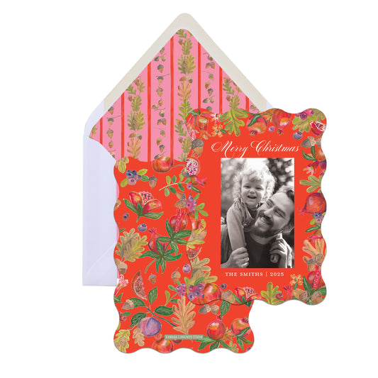 Pomegranate Christmas Card