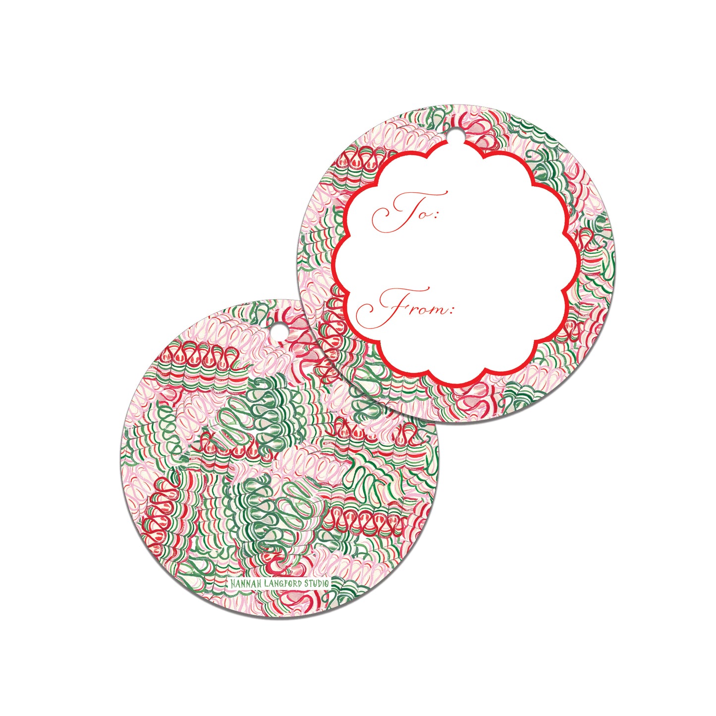 Ribbon Candy Christmas Gift Tag