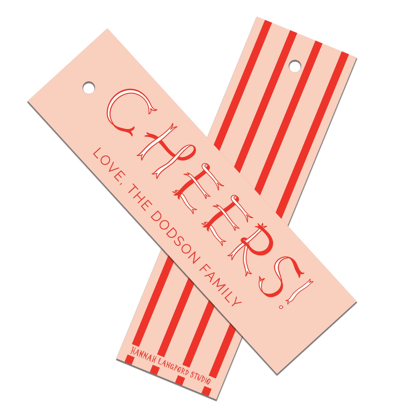 Red Ribbon Cheers Lanky Tag