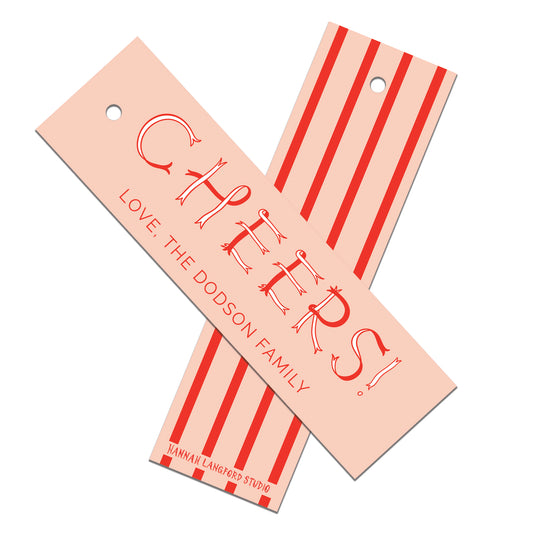 Red Ribbon Cheers Lanky Tag