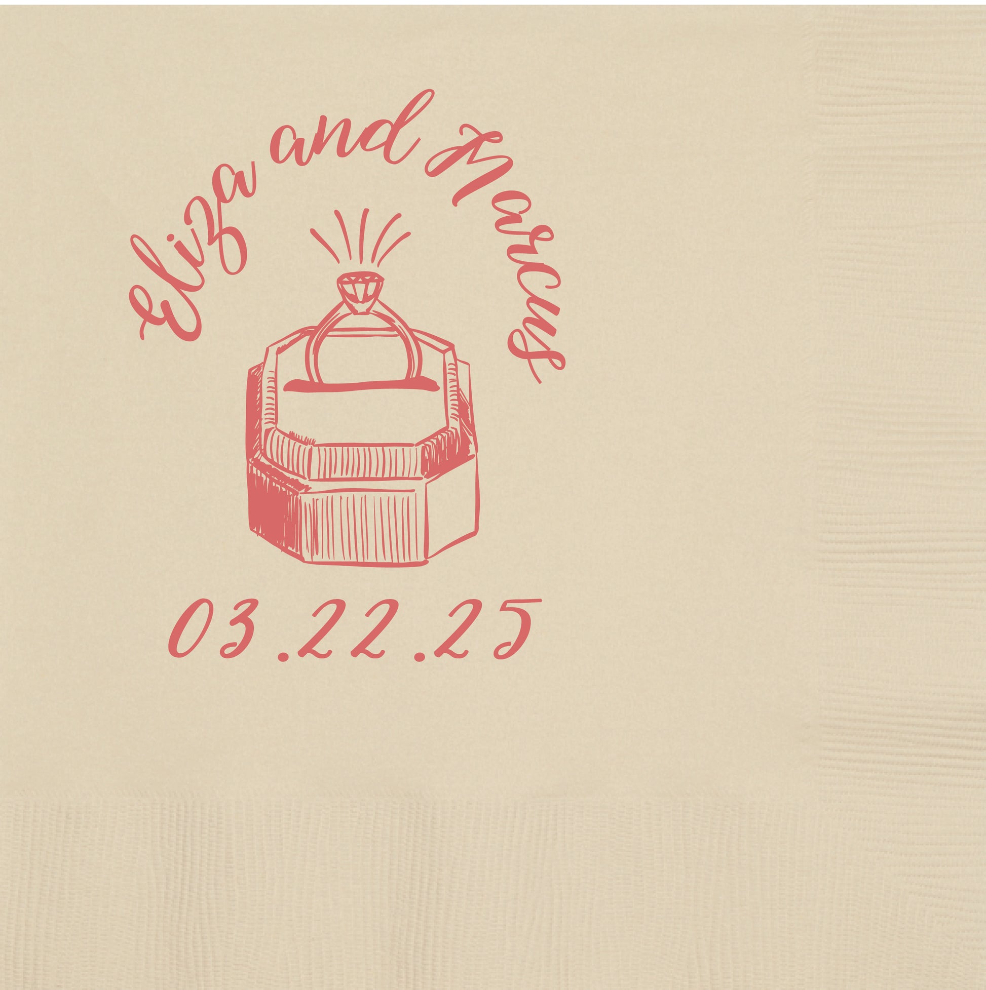engagement party beverage napkins