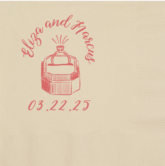 engagement party beverage napkins