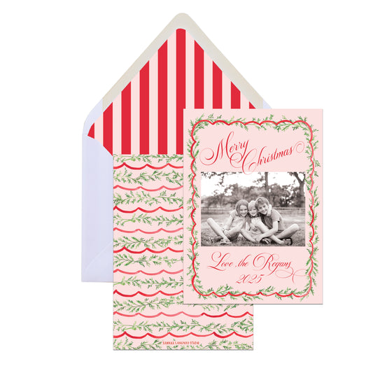 Scalloped Border Christmas Card