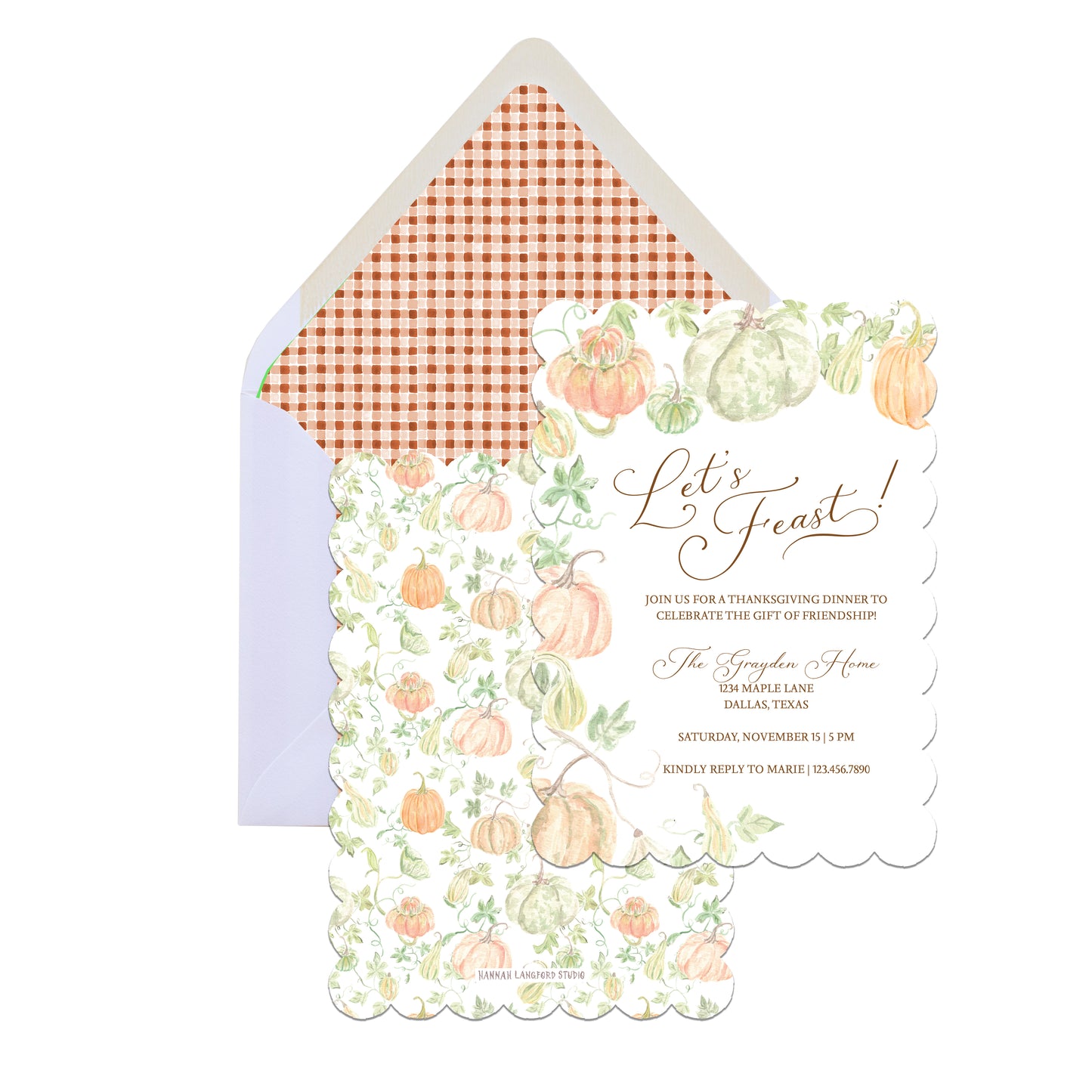 Classic Pumpkin Fall Invite