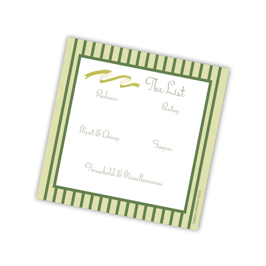 Type A Grocery Notepad, Green