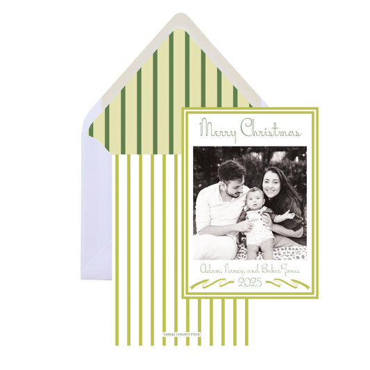 Vintage Stripe Christmas Card
