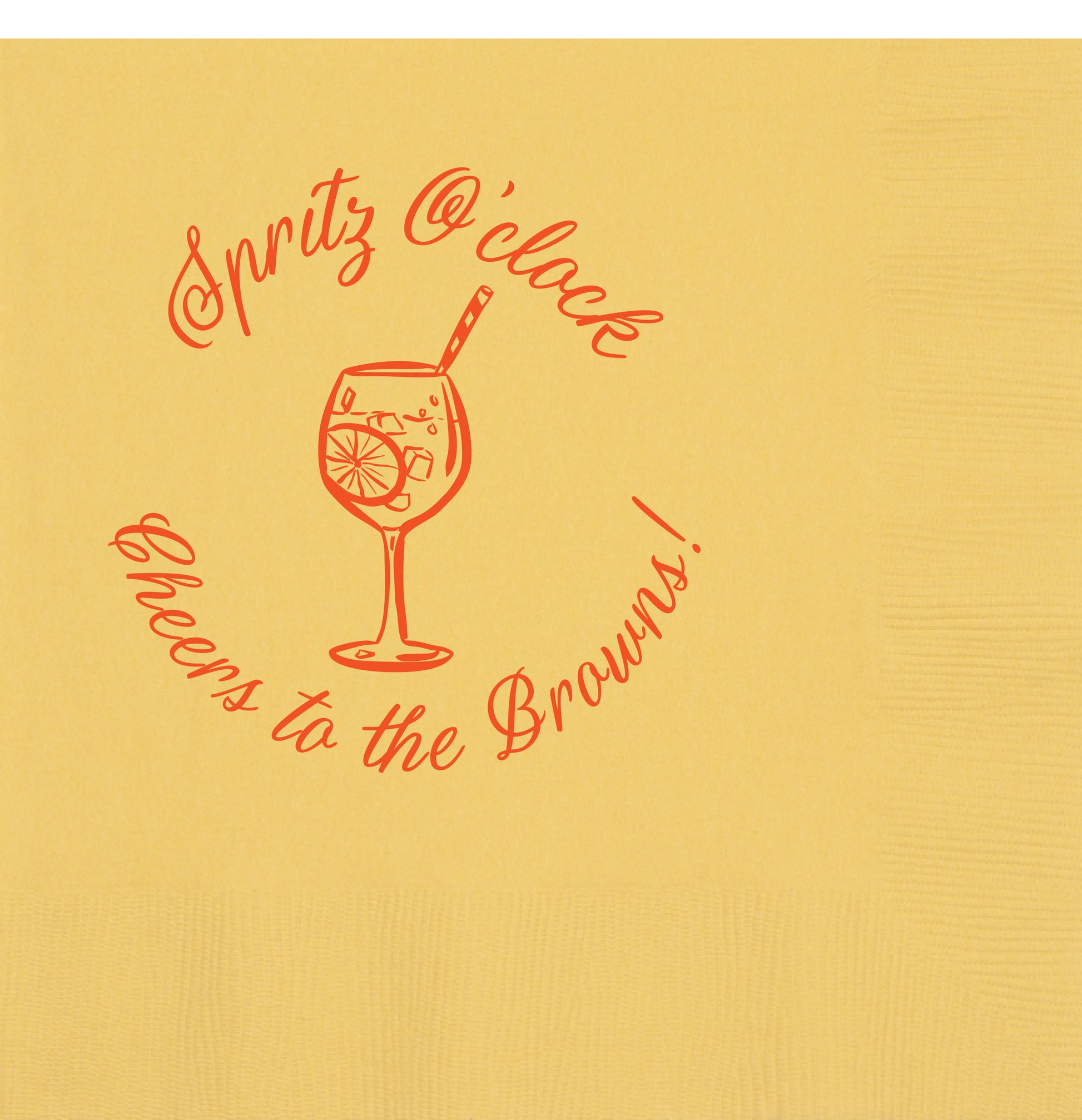 beverage napkins with spritz drink illustration