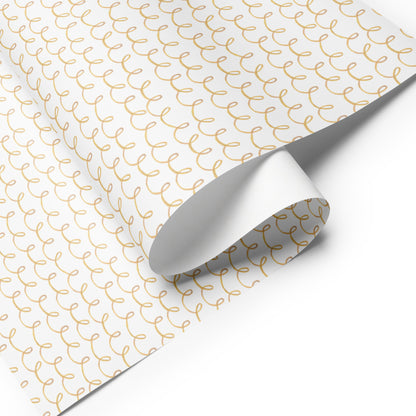 A pasta themed gift wrap sheet.